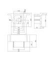 TAPA C/ AGUJ PERFIL ALU. BLANCO 2000*17.3*15,3mm